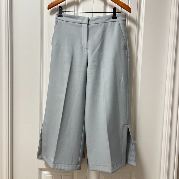 Zara Cropped Dress Pants Grey Blue - S - Picture 1 of 9